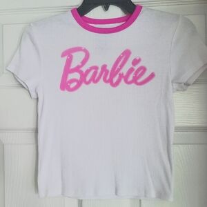 Barbie White and Pink Girls Short Sleeve T-shirt Nwot..Read Post